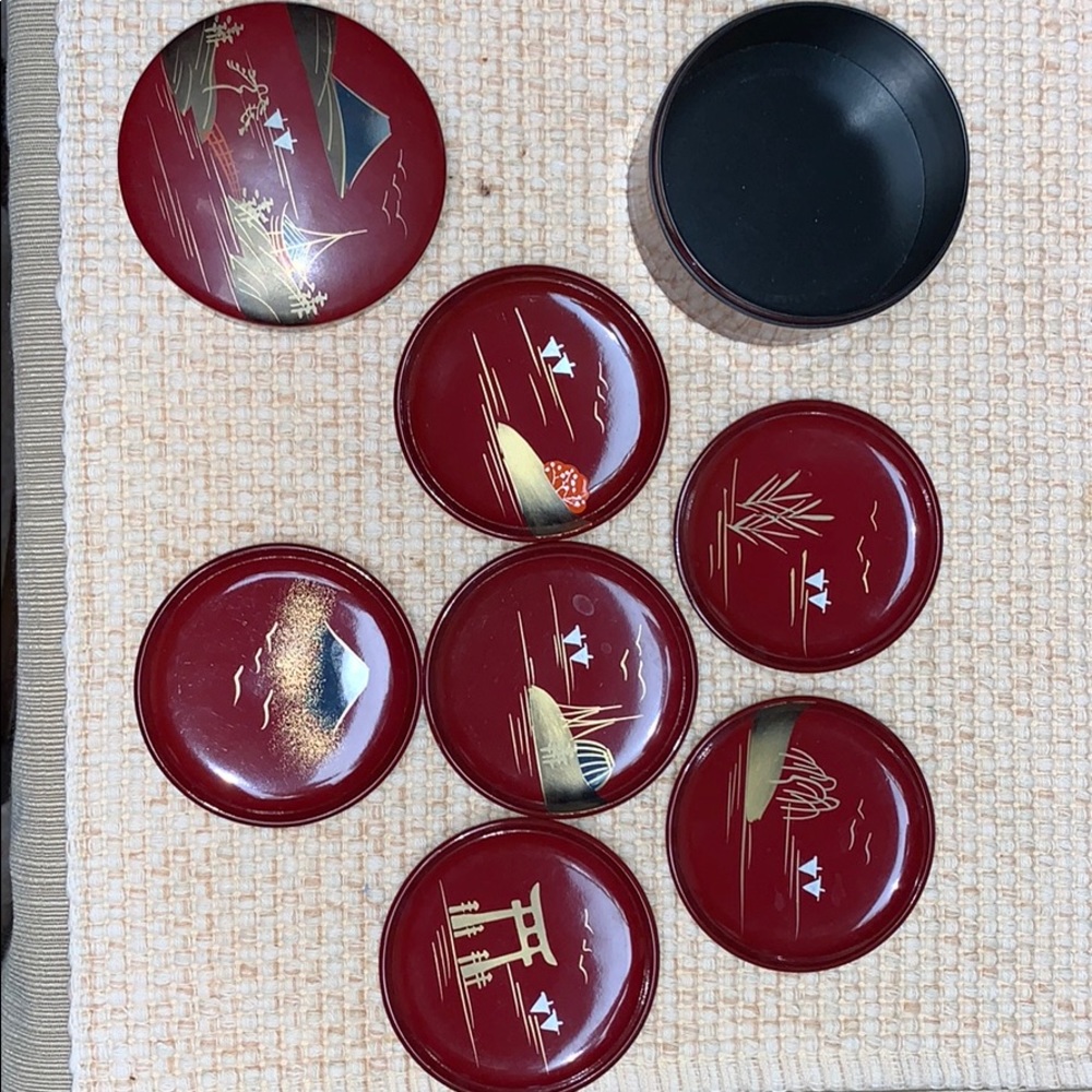 Vintage Japanese style resin coasters